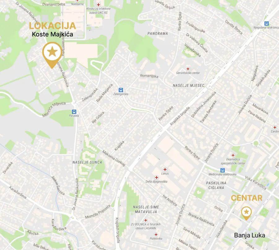 Mapa sa označenom lokacijom objekta u naselju Paprikovac
